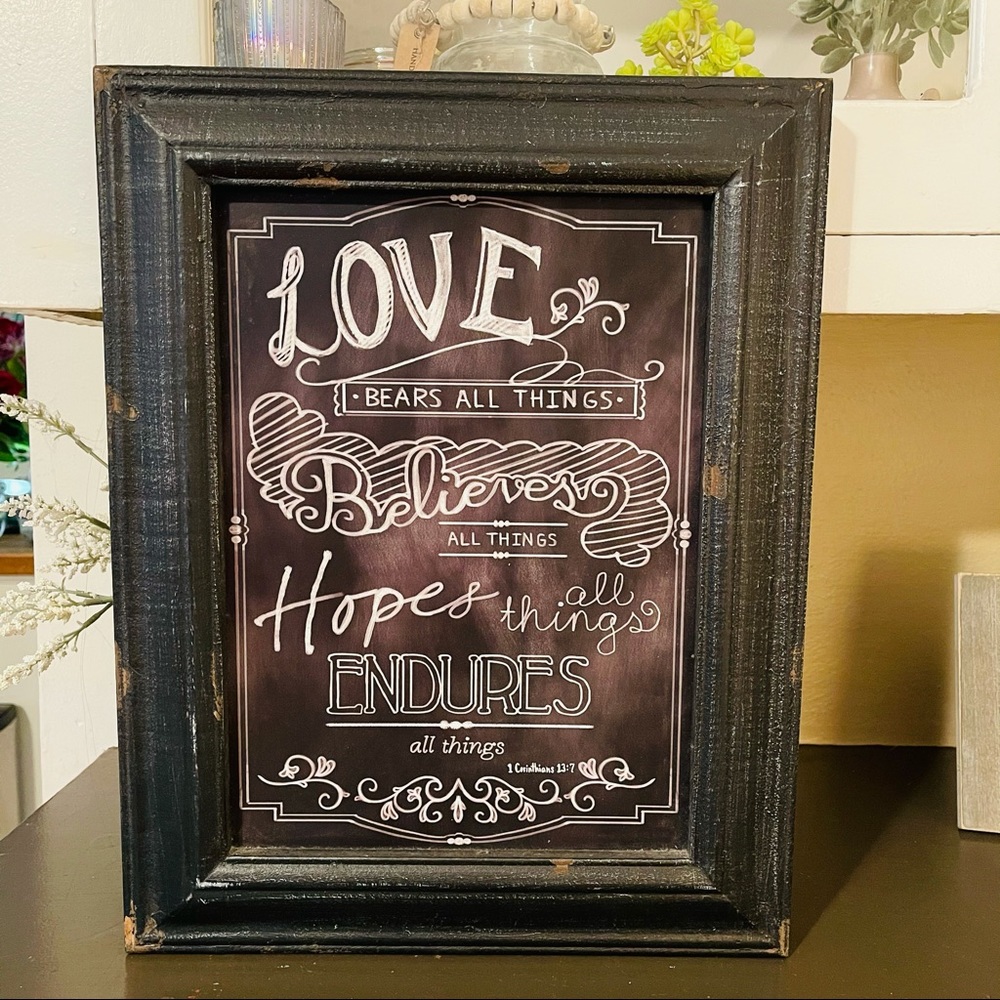 Love Themed Scripture Wall Sign - Picture 1 of 7